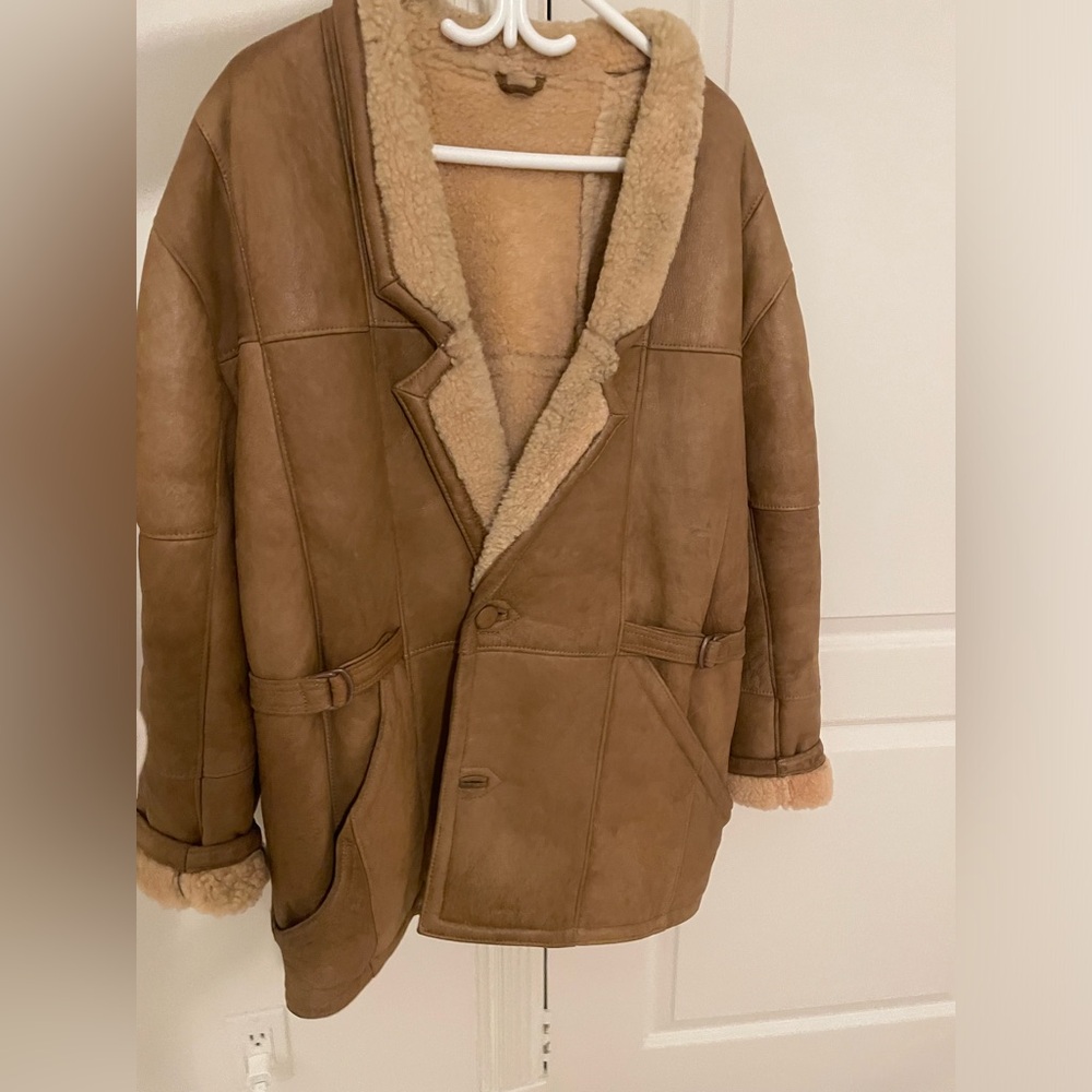Women's vintage Tan Shearling Jacket